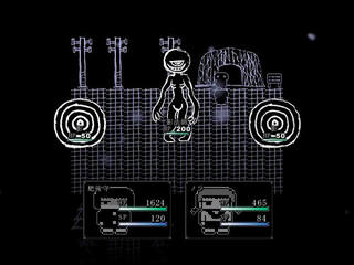 マシンガンはつぶやかない remakeのゲーム画面「影との戦闘。」