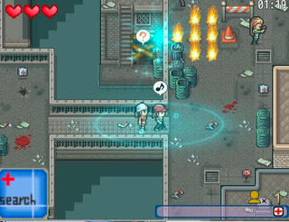RESIST FATEのゲーム画面「徘徊する人は背後からタッチで救助可能！」
