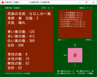 採集民族~放置系~のゲーム画面「ゲーム画面です。」