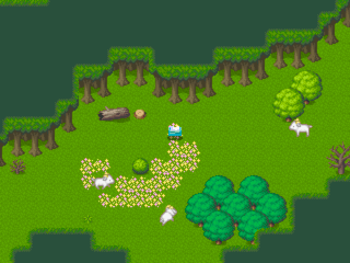 ティッシュRPGのゲーム画面「タイトル画面」