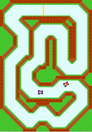 通信レーシングのゲーム画面「スタート画面」