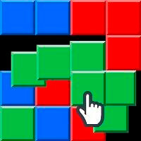 ぷるいんのゲーム画面「触れたブロックと繋がっている同色のブロックが集まります」