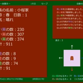 開始直後のゲーム画面です。