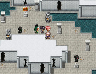 Inflation Labyrinthのゲーム画面「貴方を待ち受けるダンジョンは全部で8つ」