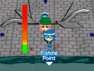メカトモのゲーム画面「釣り」