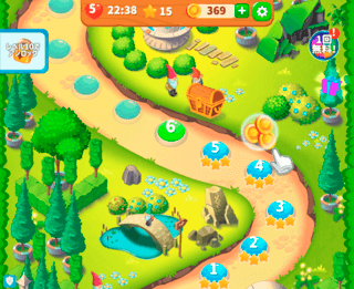 ガーデンテイルズのゲーム画面「マップ」