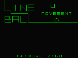 LINE BALL MOVEMENTのゲーム画面「タイトル画面です」
