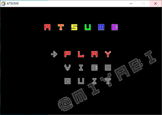 ATSUMEのゲーム画面「タイトル画面です。」