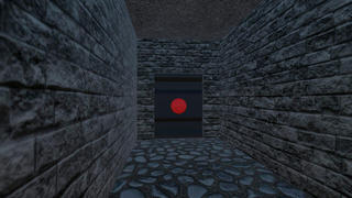 たぐたぐ-TAG IN THE DUNGEON-（ダンジョン004 砦）のゲーム画面「オーブを作動させると開く扉」