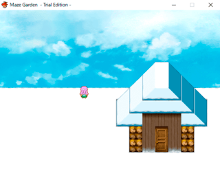 Maze Garden - Trial Edition -のゲーム画面「蒼穹が広がる世界で、少女を待ち受けるものとは・・・？」
