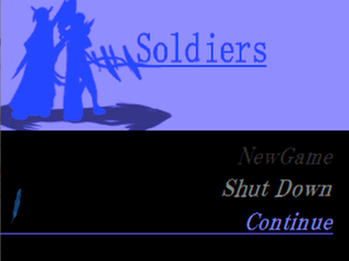 SOLDIERS -DesireWing- Episode1のゲーム画面「タイトル画面」