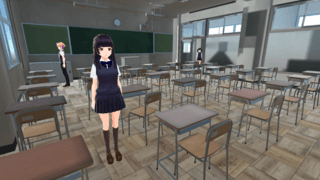 LoveTopicsのゲーム画面「学校内を探索しよう」