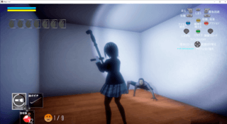 夜迷い少女ver.1.05のゲーム画面「こんな感じの敵が襲ってきます。」