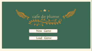 cafe de plumeのゲーム画面「タイトル画面」