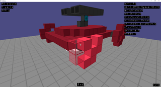 Craftalosのゲーム画面「ブロックを組み合わせてロボットを作成」