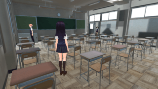 LoveTopicsのゲーム画面「学校内を探索しよう」