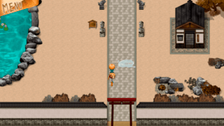孤独ノ神ノ島のゲーム画面「村の神社で起こった事件の跡」