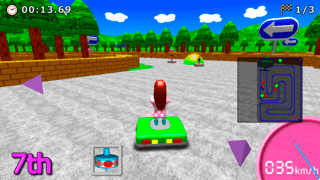 フィギュアカートMakerのゲーム画面「グランプリモード」