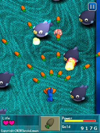 メルヘンうさぎのゲーム画面「お魚の国」