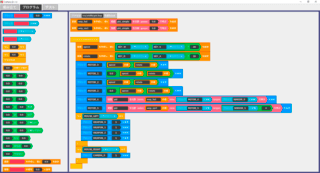 Craftalosのゲーム画面「ロボットの動作を簡単にプログラミング」
