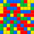 同色で複数つながってるブロックを触ると消えます