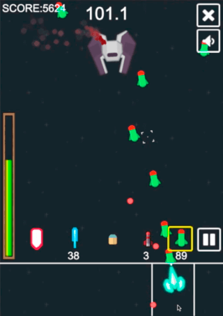 HIGH SCORE HUNTINGのゲーム画面「Missile発射」