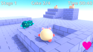 ケーキパクパクゲームDXのゲーム画面「ゲームプレイ画面」