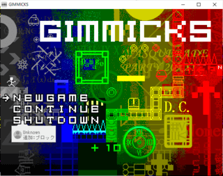 GIMMICKSのゲーム画面「タイトル画面」
