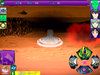 クナウザスRPG -#1甦りし灰の古都-のゲーム画面「ダンジョンに潜む移動する敵」