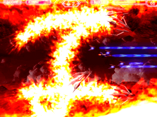 DEAD LINE 2のゲーム画面「ステージ３　炎の龍を倒せ」