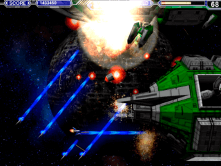 DEAD LINE 2のゲーム画面「ステージ５　戦艦との死闘」