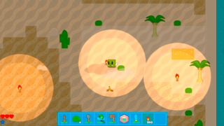Cuel Worldのゲーム画面「夜の砂漠」