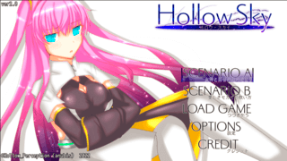 【シナリオ完結】HollowSky（ホロウ・スカイ）のゲーム画面「タイトル画面」
