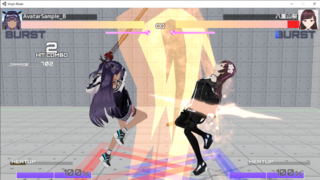 Virgin Blade ―純潔の刃―のゲーム画面「カスタマイズしたキャラを対戦で使用可能」