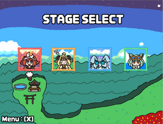ニャンニャンパンチのゲーム画面「ステージ選択」