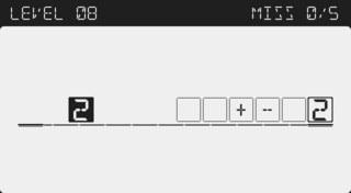 NUMBLTのゲーム画面「ボタンを押すと黒ブロックの数値が変化」