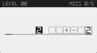 NUMBLTのゲーム画面「ボタンを押し続けると黒ブロックが加速」