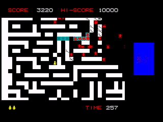 バーミンウォーズ（体験版）のゲーム画面「ブロックカラーは4色から選択可能」