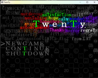 TwenTy.のゲーム画面「タイトル」