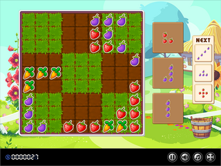 野菜パズル ベジトリックスのゲーム画面「プレイ画面」
