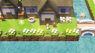 ゆかん坊の冒険～第1話～のゲーム画面「家が2件しかない村です。」