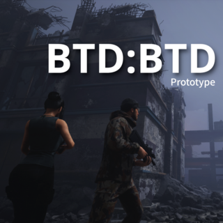 BTD:BTD (Prototype)のゲーム画面「荒廃した世界で戦います」