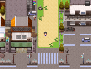 とある小学生の夏休み！のゲーム画面「現代の町」