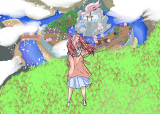 そして少女と剣は結びつく　真軌創星のゲーム画面「ピンク髪の子が今後の主人公です」