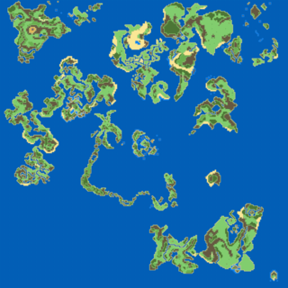 夢幻の塔と終わる世界のゲーム画面「制作中のフィールドマップ。目安としてプレイ時間５０時間越えの長編RPGとして制作予定！！」