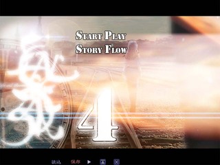 ファルシアン４のゲーム画面「「Start Play」で開始。「Story Flow」は目次です。ゲーム終了はWindowの×ボタンとか（汗）」