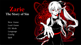 Zarie: The Story of Sinのゲーム画面「タイトル画面です。」