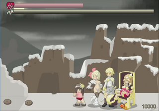 装星閃姫プレアデスのゲーム画面「操作中のキャラの後ろに追従」