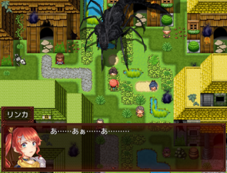 転生勇者のゲーム画面「襲撃される故郷」