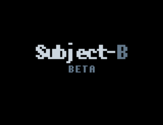 Subject-B -BETA-のゲーム画面「タイトル画面です」